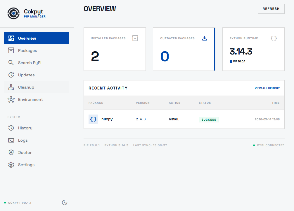 Cokpyt app screenshot